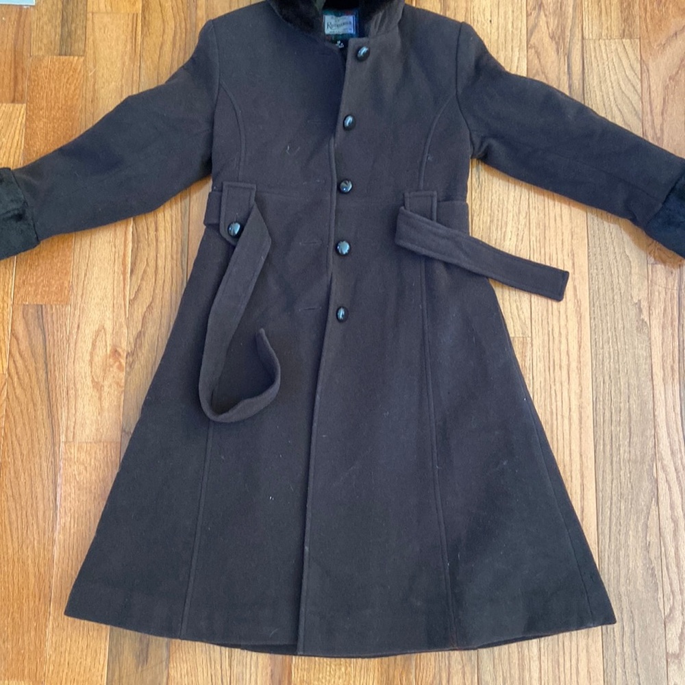 Girl's Rothschild Hooded Wool Peacoat